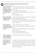 DC Security Officer Exam Notes CH 21 &sol; DCMR Title 17 &sol; 2025-2026 Update &sol; Score 100&percnt;&NewLine;&NewLine;