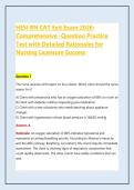 HESI RN CAT Exit Exam 2026&colon; Comprehensive -Question Practice Test with Detailed Rationales for Nursing Licensure Success