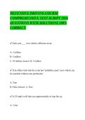 DEFENSIVE DRIVING COURSE&NewLine;COMPREHENSIVE TEST SCRIPT 2026&NewLine;QUESTIONS WITH SOLUTIONS 100&percnt;&NewLine;CORRECT