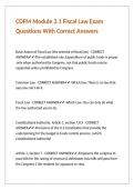CDFM Module 3&period;1 Fiscal Law Exam Questions With Correct Answers 
