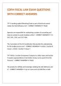 CDFM FISCAL LAW EXAM QUESTIONS WITH CORRECT ANSWERS