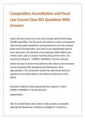 Comptrollers Accreditation and Fiscal Law Course Class 001 Questions With Answers