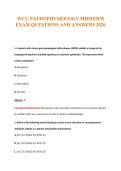 PATHOPHYSIOLOGY Exams Compilations with Complete & Verified Solutions