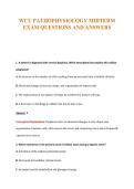 PATHOPHYSIOLOGY Exams Compilations with Complete & Verified Solutions