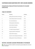 CUSTODIAN EXAM QUESTIONS WITH 100&percnt; SOLVED ANSWERS&NewLine;Comprehensive Advanced Practice Examination for Custodial&NewLine;Professionals