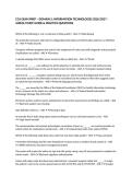 CCA EXAM PREP &ndash; DOMAIN 5&colon; INFORMATION TECHNOLOGIES 2026&sol;2027 &ndash; AHIMA STUDY GUIDE & PRACTICE QUESTIONS