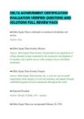 DELTA ACHIEVEMENT CERTIFICATION&NewLine;EVALUATION VERIFIED QUESTIONS AND&NewLine;SOLUTIONS FULL REVIEW PACK&NewLine;