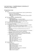 NUR 206 EXAM 2 - COMPREHENSIVE OVERVIEW OF SURGICAL CARE PHASES