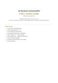AP Human Geography &lpar;AP HuG&rpar; Unit 1 Study Guide &mdash; Thinking Geographically