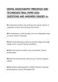DENTAL RADIOGRAPHY PRINCIPLES AND&NewLine;TECHNIQUES FINAL PAPER 2026&NewLine;QUESTIONS AND ANSWERS GRADED A&plus;