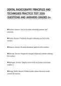 DENTAL RADIOGRAPHY PRINCIPLES AND&NewLine;TECHNIQUES PRACTICE TEST 2026&NewLine;QUESTIONS AND ANSWERS GRADED A&plus;