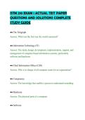 ISTM 210 EXAM 1 ACTUAL TEST PAPER&NewLine;QUESTIONS AND SOLUTIONS COMPLETE&NewLine;STUDY GUIDE&NewLine;