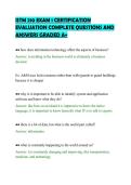 ISTM 210 EXAM 1 CERTIFICATION&NewLine;EVALUATION COMPLETE QUESTIONS AND&NewLine;ANSWERS GRADED A&plus;