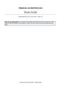 Financial Accounting Study Guide