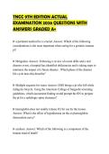 TNCC 9TH EDITION ACTUAL&NewLine;EXAMINATION 2026 QUESTIONS WITH&NewLine;ANSWERS GRADED A&plus;