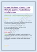 PN HESI Exit Exam 2026&sol;2027&colon; The Ultimate -Question Practice Review with Rationales