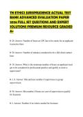 TN ETHICS JURISPRUDENCE ACTUAL TEST&NewLine;BANK ADVANCED EVALUATION PAPER&NewLine;2026 FULL SET QUESTIONS AND EXPERT&NewLine;SOLUTIONS PREMIUM RESOURCE GRADED&NewLine;A&plus;