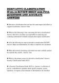 DERIVATIVE CLASSIFICATION&NewLine;IF103 16 REVIEW SHEET 2026 FULL&NewLine;QUESTIONS AND ACCURATE&NewLine;ANSWERS 