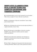 DERIVATIVE CLASSIFICATION&NewLine;IF103 16 STUDY GUIDE 2026&NewLine;COMPLETE QUESTIONS AND&NewLine;VERIFIED ANSWERS&NewLine;