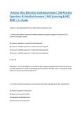 Arizona CR-11 Electrical Contractor Exam &vert; 200 Practice Questions & Detailed Answers &vert; ROC Licensing & NEC 2023 &vert; A&plus; Guide