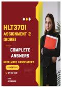 HLT3701 ASSIGNMENT 2 2026 - COMPLETE ANSWERS