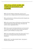 TIPS FINAL STUDY GUIDE 2026&NewLine;COMPLETE QUESTIONS AND&NewLine;ANSWERS