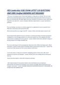 HESI Leadership V1&2 EXAM LATEST 110 QUESTIONS AND 100- Verified ANSWERS JUST RELEASED 