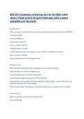 BSN 425 Foundations of Nursing Care for the Older Adult Week 2 EXAM LATEST 80 QUESTIONS AND 100- Verified ANSWERS JUST RELEASED