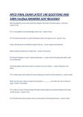 APCO FINAL EXAM LATEST 140 QUESTIONS AND 100- Verified ANSWERS JUST RELEASED &period;