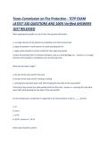 Texas Commission on Fire Protection - TCFP EXAM LATEST 330 QUESTIONS AND 100- Verified ANSWERS JUST RELEASED