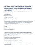 PRE HOSPITAL TRAUMA LIFE SUPPORT-GUIDE EXAM LATEST 50 QUESTIONS AND 100- VERIFIED ANSWERS JUST RELEASED