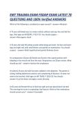 EMT TRAUMA EXAM FISDAP EXAM LATEST 70 QUESTIONS AND 100- Verified ANSWERS&period;