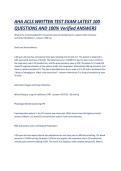 AHA ACLS WRITTEN TEST EXAM LATEST 100 QUESTIONS AND 100- Verified ANSWERS&period;