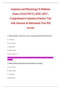 Anatomy and Physiology II Midterm &NewLine;Exam &lpar;AGACNP-C&rpar; 2026&ndash;2027 &vert; &NewLine;Comprehensive Question Practice Test &NewLine;with Answers & Rationales&vert; Free Pdf &NewLine;Access