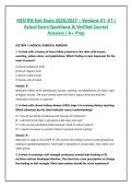 HESI RN Exit Exam 2026&sol;2027 &ndash; Versions V1&ndash;V7 &vert; Actual Exam Questions & Verified Correct Answers &vert; A&plus; Prep