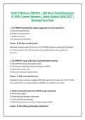 NU673 Midterm PMHNP &ndash; 300 Most Tested Questions & 100&percnt; Correct Answers &vert; Latest Update 2026&sol;2027 &vert; Nursing Exam Prep