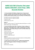 NURS 5433 FNP II Practice Test Latest Update 2026&sol;2027 &vert; Exam Prep &vert; 100&percnt; Accurate Answers