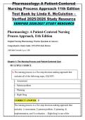 Pharmacology&colon; A Patient-Centered  Nursing Process Approach 11th Edition  Test Bank by Linda E&period; McCuistion &ndash;  Verified 2025&sol;2026 Study Resource  VERIFIED 2026&sol;2027 STUDY RESOURCE  