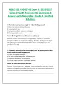 NSG 3160 &sol; NSG3160 Health Assessment Exam 1 & Exam 2 - Galen &vert; Complete Package Bundle