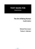 Test Bank For Art of Being Human&comma; The Humanities as a Technique for Living&comma; 12th Edition by Richard Paul Janaro Thelma Altshuler&NewLine;