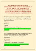 CERTIFIED PARKS AND RECREATION &NewLine;PROFESSIONAL &lpar;CPRP&rpar; EXAM AND PRACTICE EXAM &NewLine;NEWEST 2026&sol; 2027 TEST BANK&vert; NRPA CPRP &NewLine;CERTIFICATION EXAM PREP WITH COMPLETE 300 &NewLine;REAL EXAM QUESTIONS AND CORRECT VERIFIED &NewLine;ANSWERS&sol; ALREADY GRADED A&plus; &lpar;MOST RECENT&excl;&excl;&rpar; 