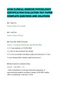 ACSM CLINICAL EXERCISE PHYSIOLOGIST CERTIFICATION EVALUATION TEST PAPER COMPLETE QUESTIONS AND SOLUTIONS&period;pdf&NewLine;&NewLine;