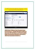 Latest NR509 Week 4 Midterm Exam Complete 2026 Actual Exam Questions 1- &NewLine;100 NR-509 Advanced Physical Assessment NR 509 Midterm and Finals &NewLine;Examplify Online Proctored Exam Questions and Answers &vert; 100&percnt; Pass &NewLine;Guaranteed &vert; Graded A&plus; &vert; 