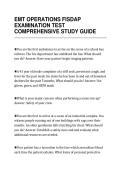 EMT OPERATIONS FISDAP&NewLine;EXAMINATION TEST&NewLine;COMPREHENSIVE STUDY GUIDE