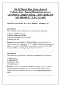 NR 507 Week 8 Final Exam Advanced &NewLine;Pathophysiology Practice Questions & Answers &NewLine;Chamberlain College of Nursing &vert; Latest Update 2026 &NewLine;QUESTIONS WITH RATIONALE 