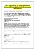 NR601 Midterm Exam&colon; 100 Practice Questions with &NewLine;Answers & Rationales &vert; Advanced Health Assessment &vert; &NewLine;Latest Update 2026