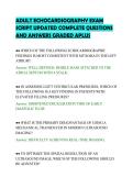 ADULT ECHOCARDIOGRAPHY EXAM SCRIPT UPDATED COMPLETE QUESTIONS AND ANSWERS GRADED APLUS&period;pdf&NewLine;&NewLine;