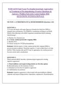 NURS 6630 Final Exam Psychopharmacologic Approaches &NewLine;to Treatment of Psychopathology Practice Questions & &NewLine;Answers &vert; Walden University Latest Update 2026 &NewLine;QUESTIONS WITH RATIONALE