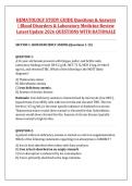 HEMATOLOGY STUDY GUIDE Questions & Answers &NewLine;&vert; Blood Disorders & Laboratory Medicine Review &NewLine;Latest Update 2026 QUESTIONS WITH RATIONALE