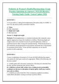 Pediatric & Women's Health Pharmacology Exam &NewLine;Practice Questions & Answers &vert; NCLEX Review &vert; &NewLine;Nursing Study Guide &vert; Latest Update 2026